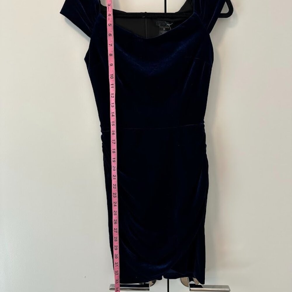 Aqua Velvet Off-The-Shoulder Cocktail Dress Size M NWT